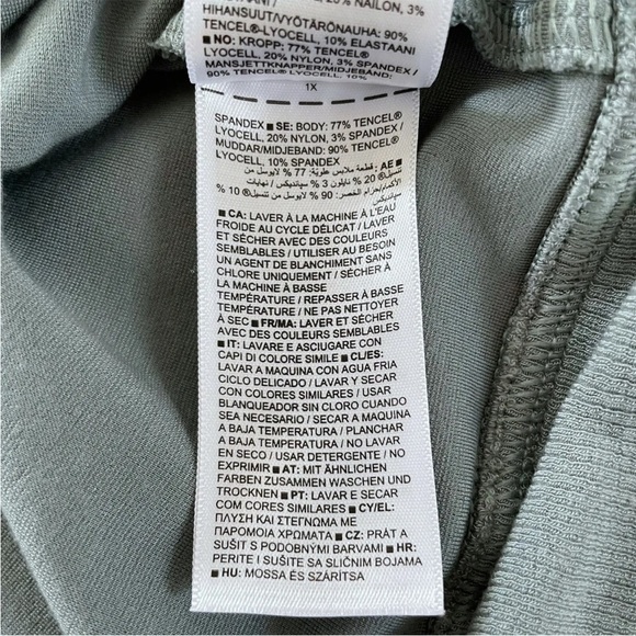 Athleta Eastbound Sweatshirt Woman's Sz 1X Minimalistic Grey / Muted Aqua - Picture 8 of 9